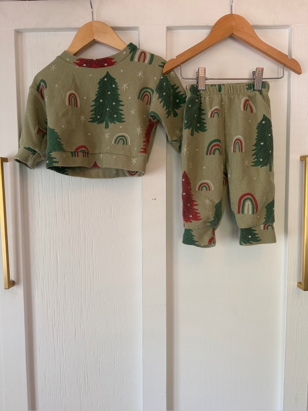MiniOlie Two -Piece Rainbow Holiday Set, Size 6-12 MO